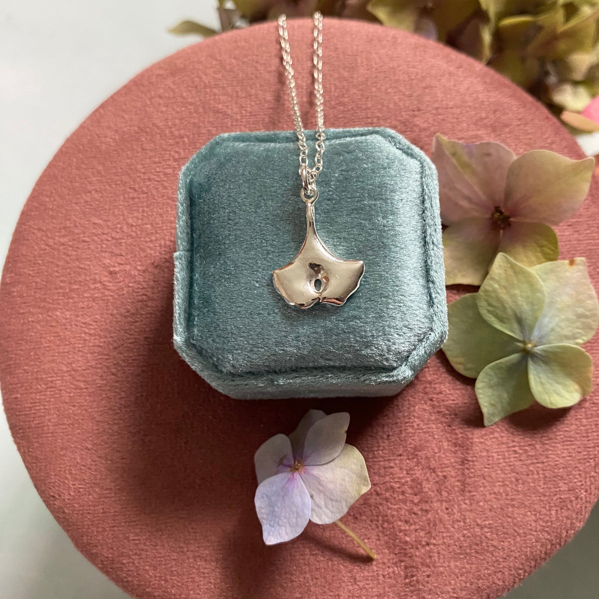 Small Ginkgo Leaf Necklace