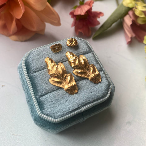Oak Leaf Stud Earrings