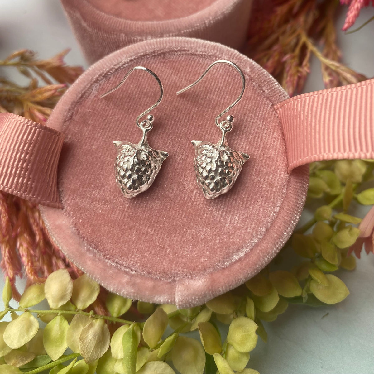 Raspberry Earrings
