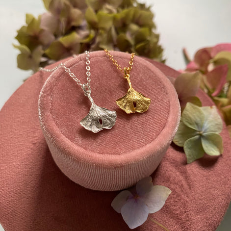 Small Ginkgo Leaf Necklace