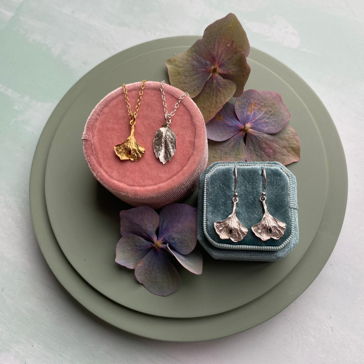 Small Ginkgo Leaf Necklace