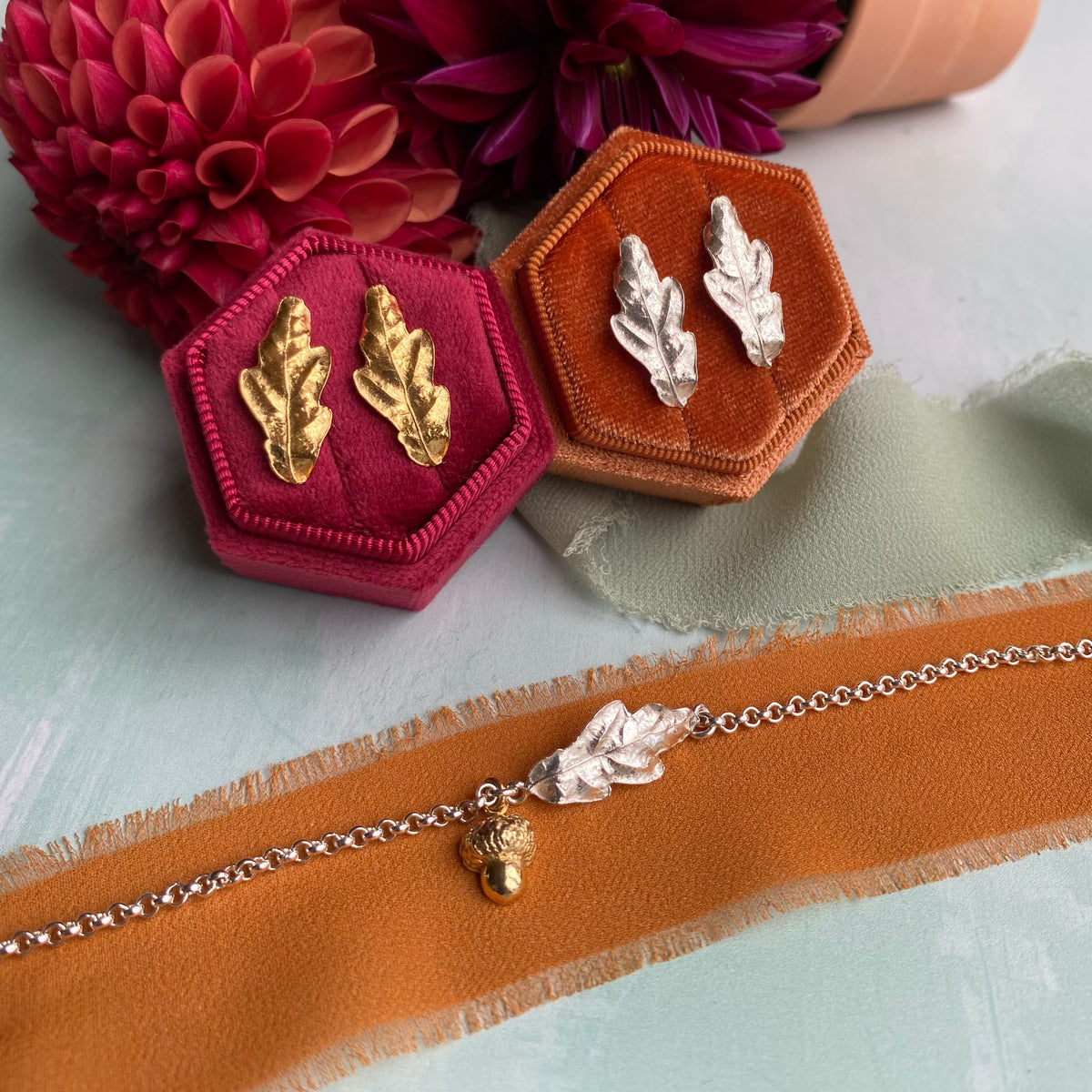 Acorn and Oak Leaf Bracelet