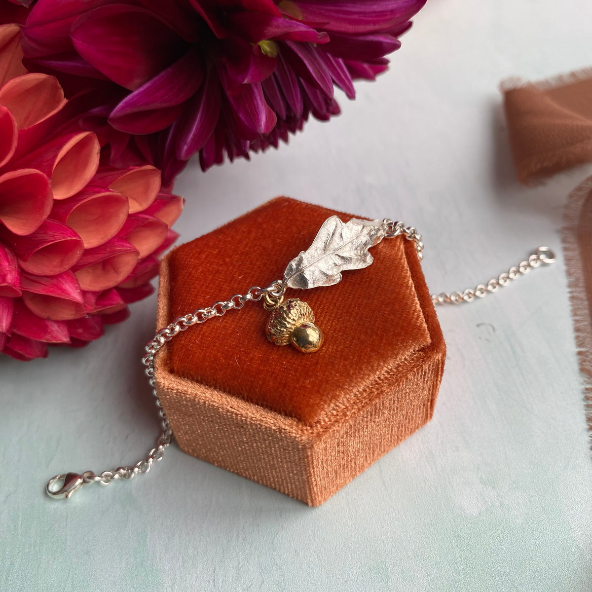Acorn and Oak Leaf Bracelet