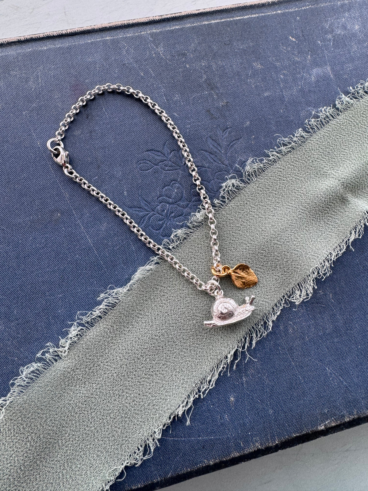 Snail and Leaf Bracelet
