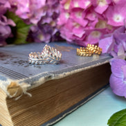 Leaf Garland Huggie Hoop Earrings
