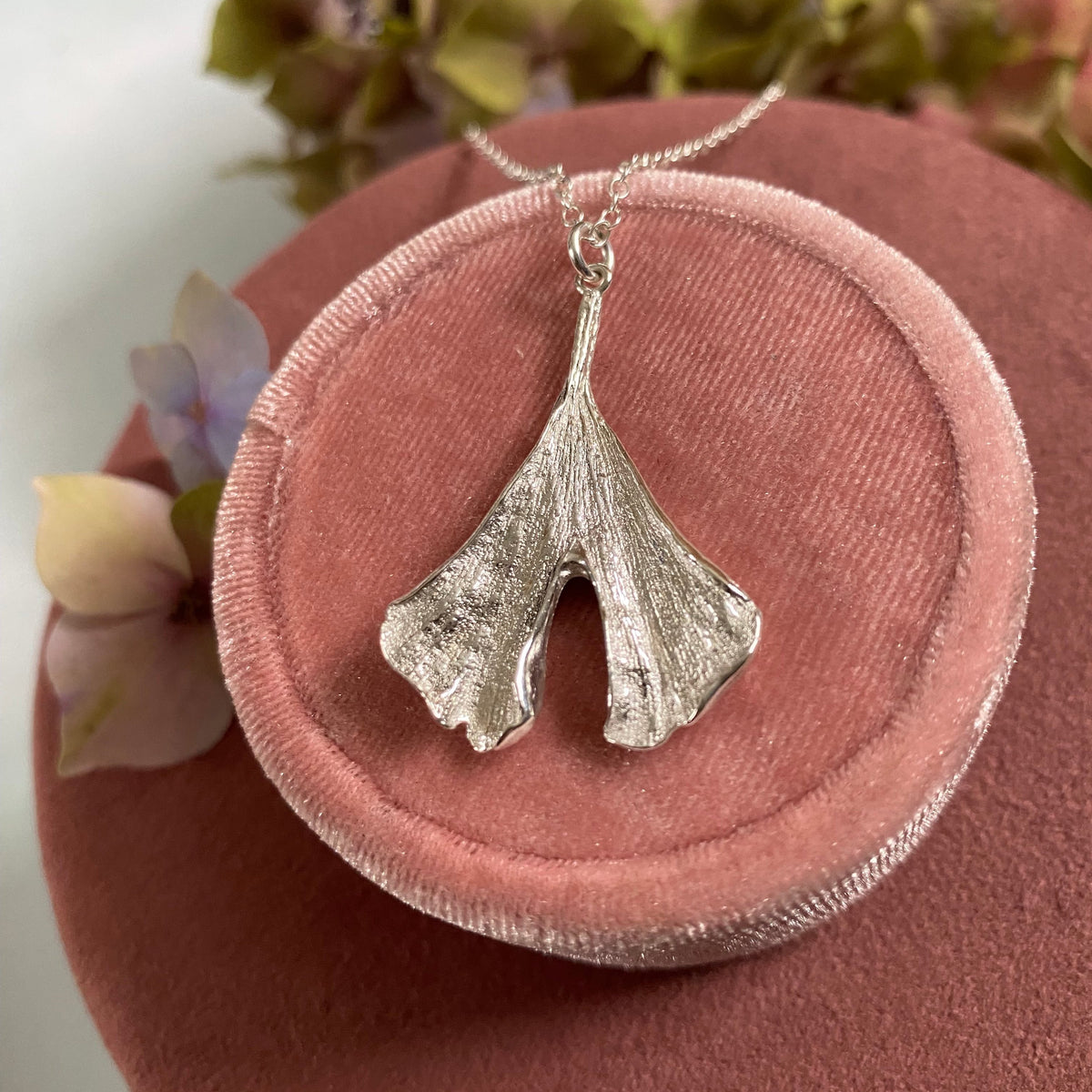 Large Ginkgo Leaf Necklace
