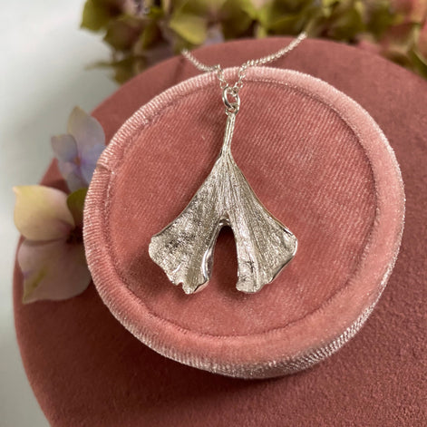 Large Ginkgo Leaf Necklace