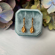Cowrie Shell Huggie Hoop Earrings
