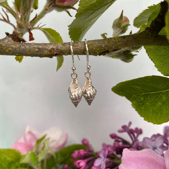 Spiral Shell Drop Earrings
