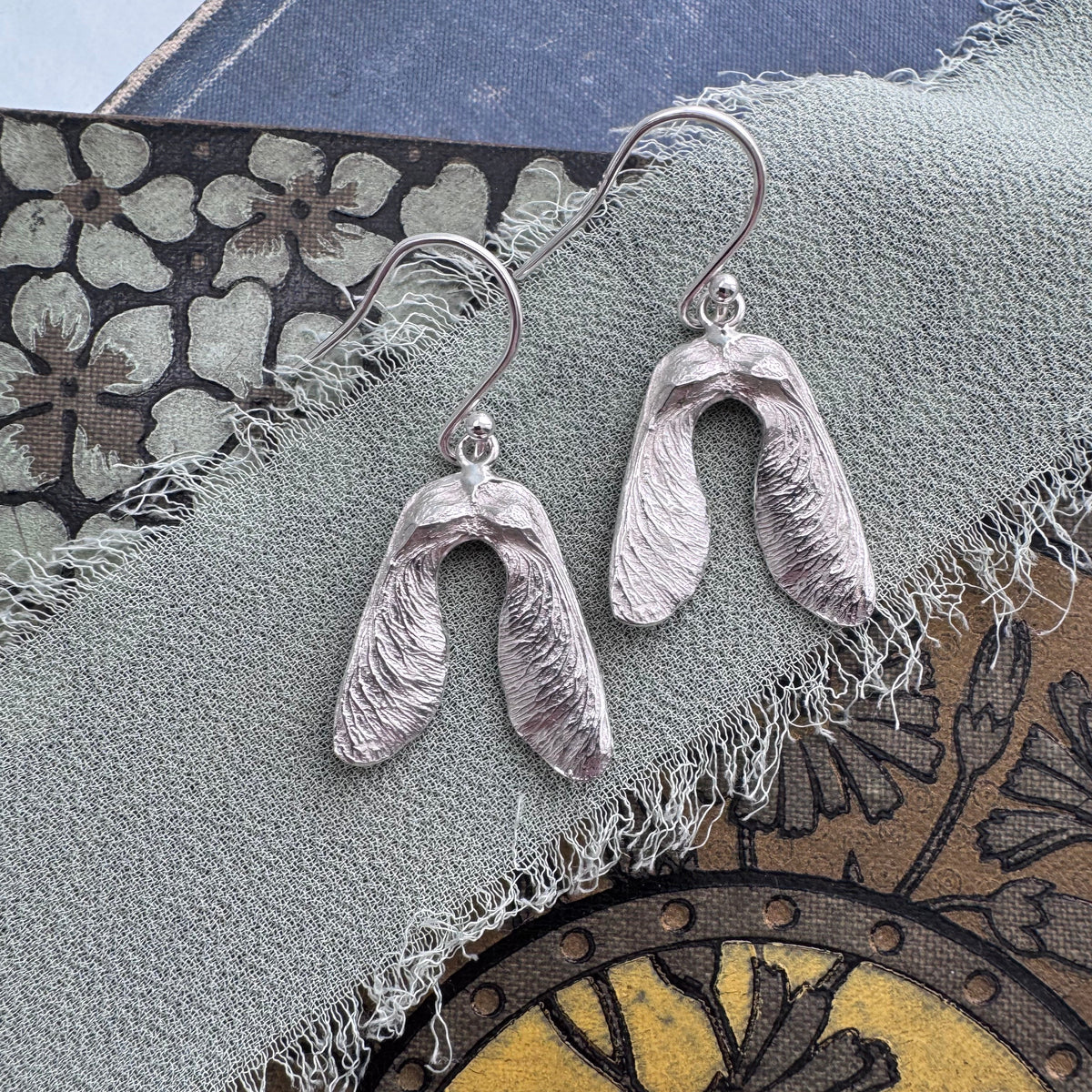 Mini Double Sycamore Seed Earrings
