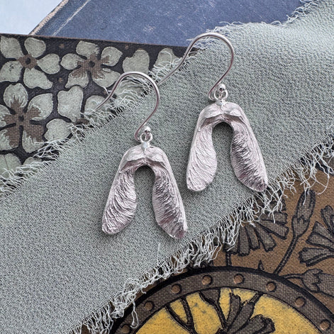 Mini Double Sycamore Seed Earrings