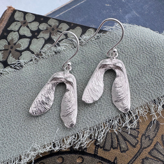 Mini Double Sycamore Seed Earrings