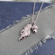 Mini Acorn and Oak Leaf Necklace