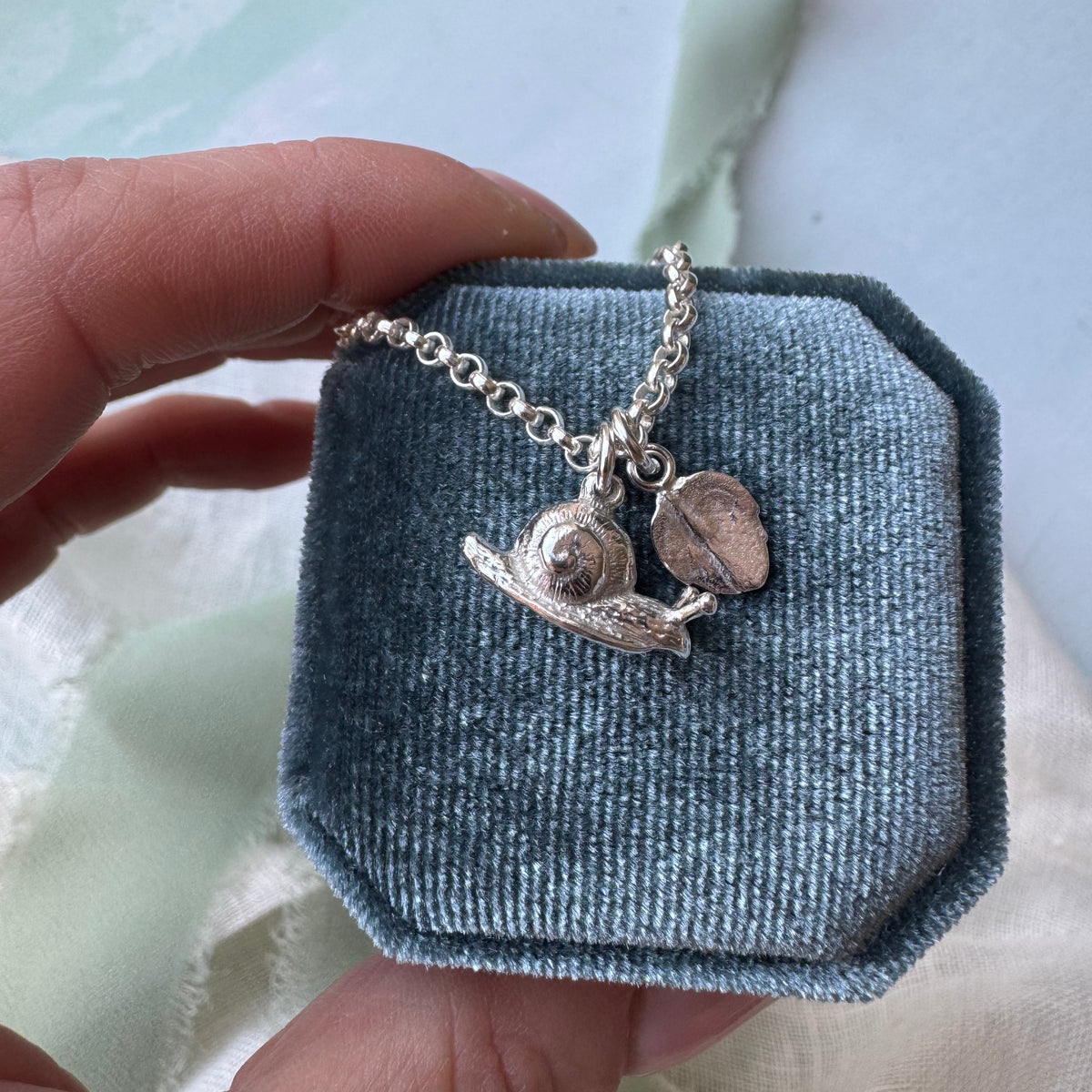 Snail and Leaf Bracelet