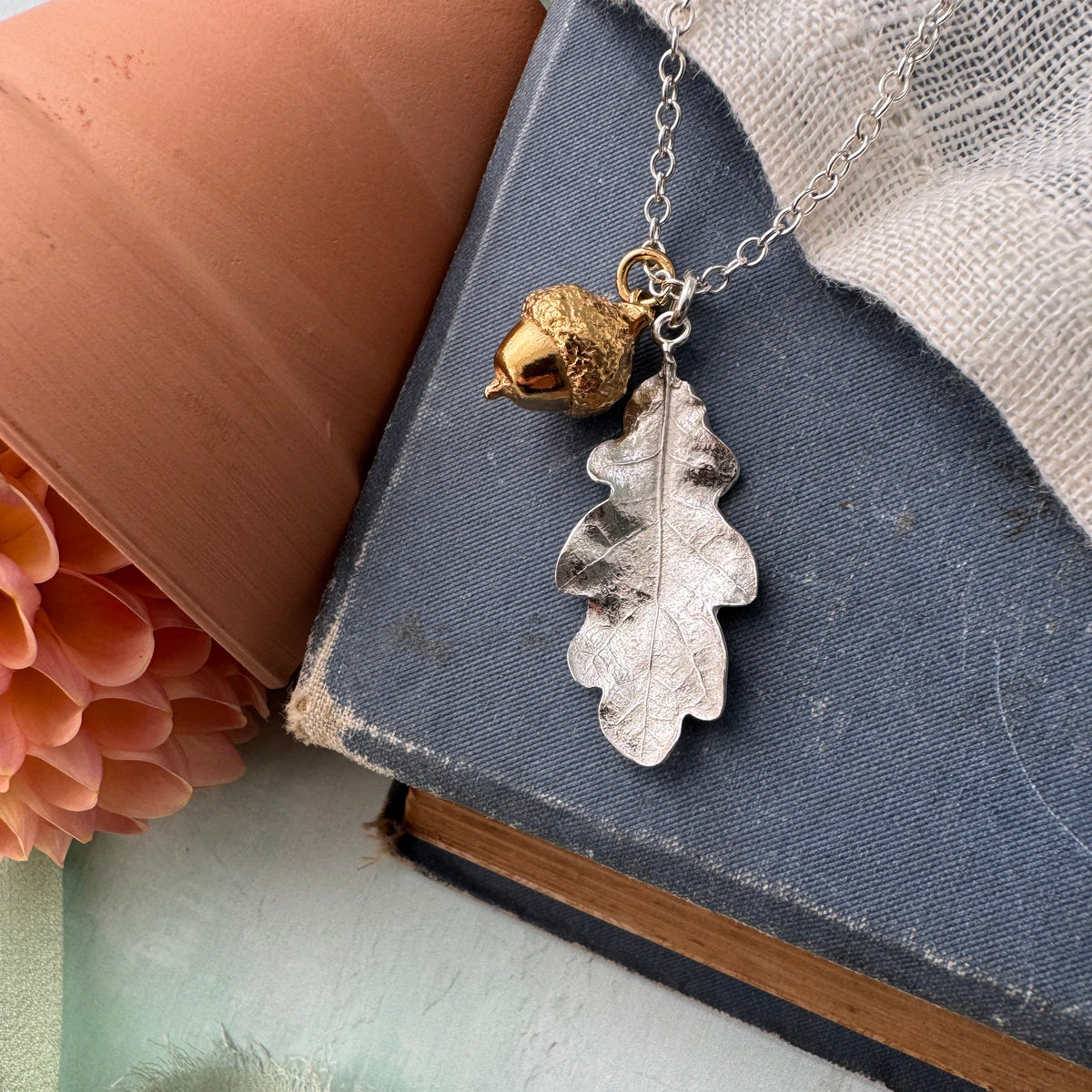 Acorn and Oak Leaf Necklace