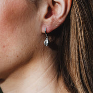 Cowrie Shell Huggie Hoop Earrings