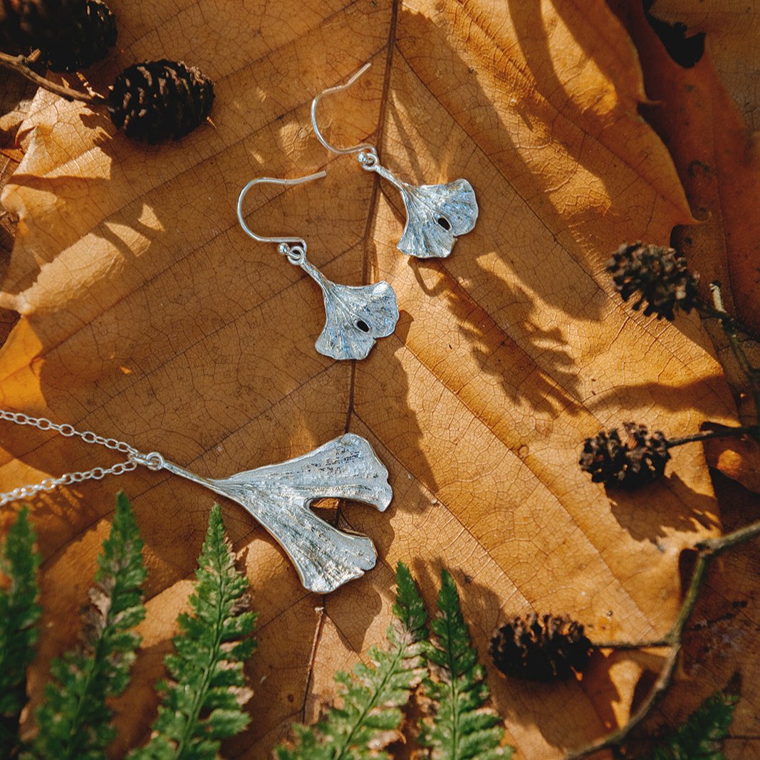 Large Ginkgo Leaf Necklace