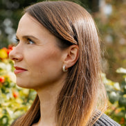 Leaf Garland Huggie Hoop Earrings