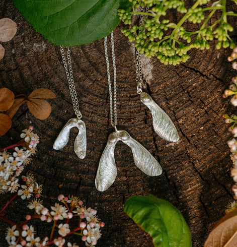 Mini Double Sycamore Seed Necklace