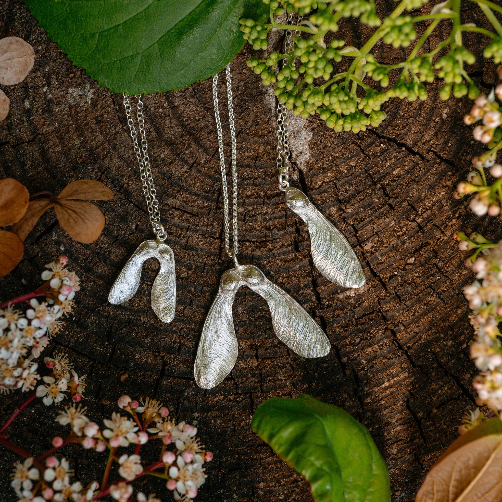 Double Sycamore Seed Necklace – Hannah Kyriakou Design