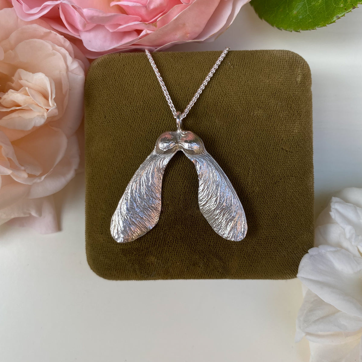 Double Sycamore Seed Necklace
