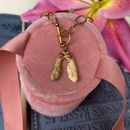 Mini Double Sycamore Seed Charm Bracelet