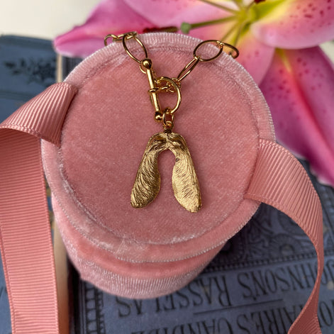 Mini Double Sycamore Seed Charm Bracelet