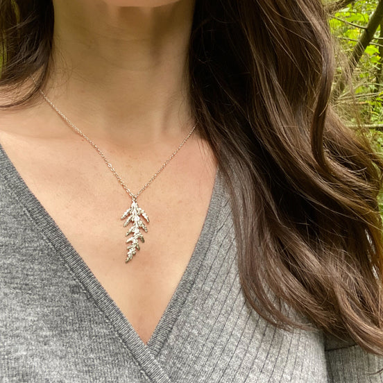 Cedar Leaf Necklace