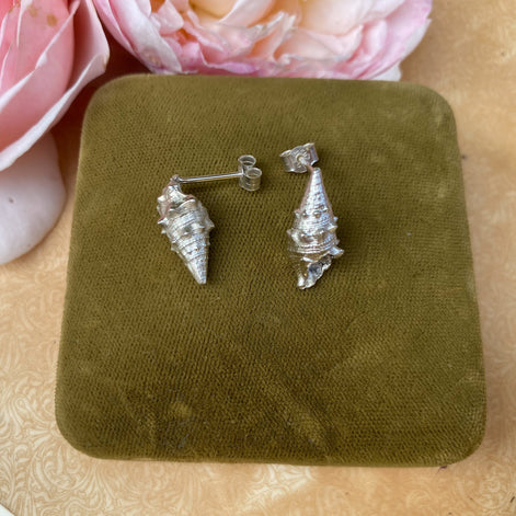 Cone Shell Stud Earrings