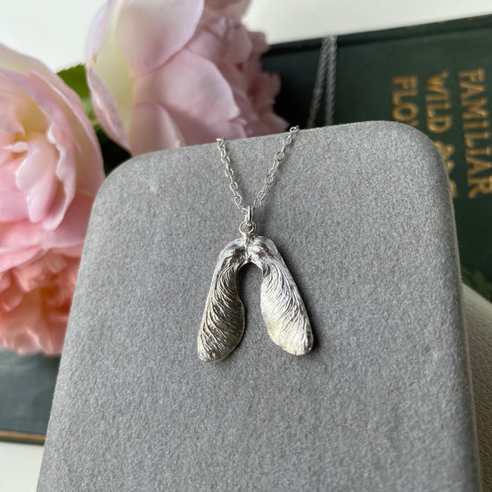 Mini Double Sycamore Seed Necklace