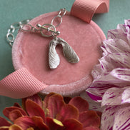 Mini Double Sycamore Seed Charm Bracelet