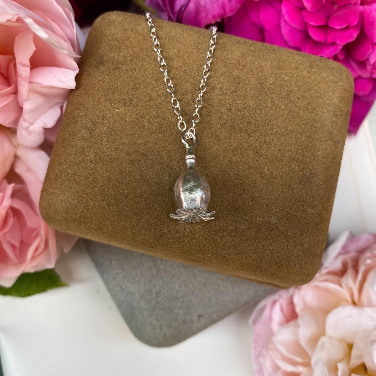 Poppy Seed Pod Necklace