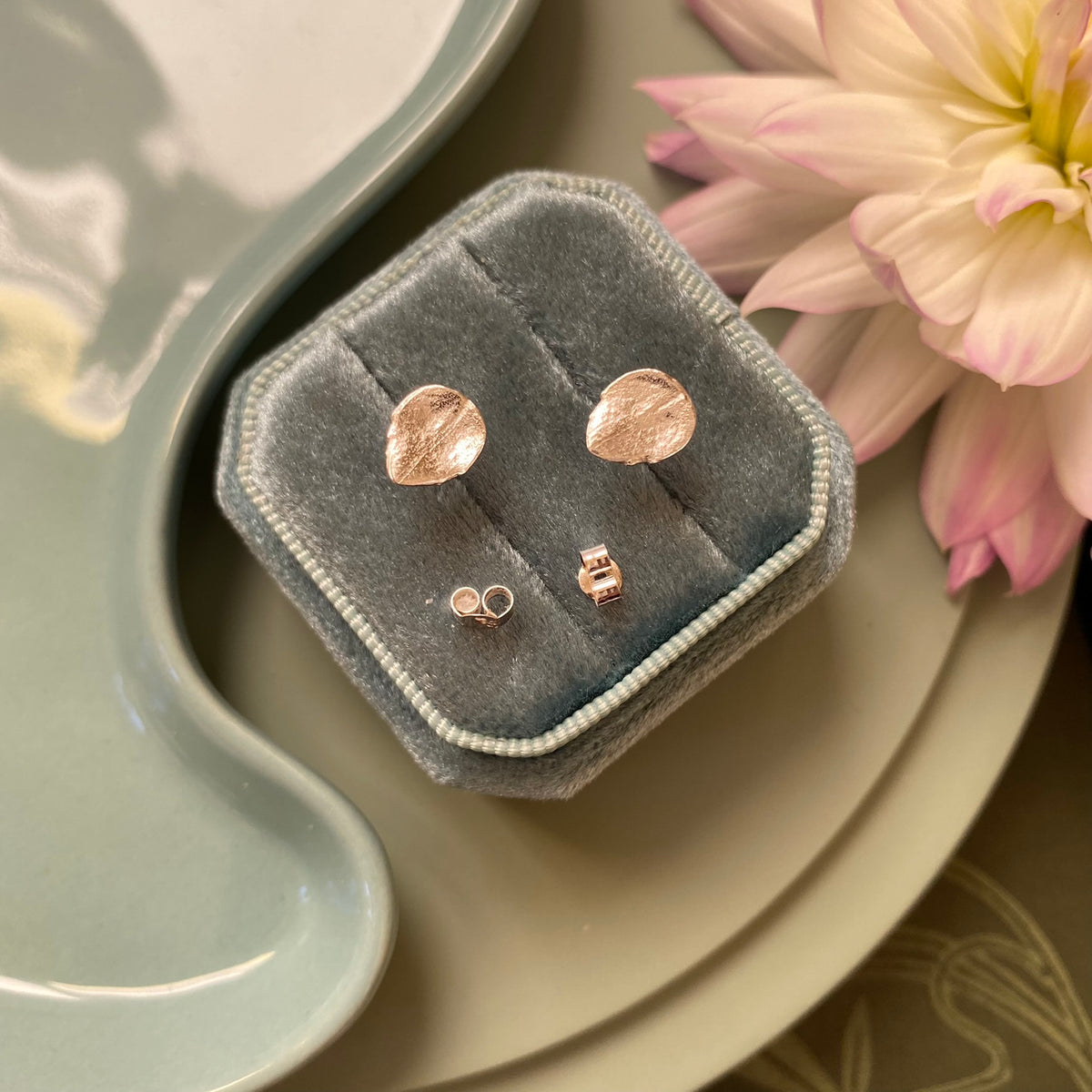 Sedum Leaf Stud Earrings