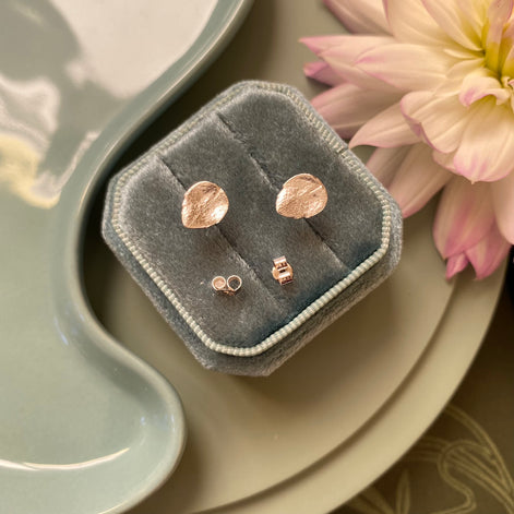 Sedum Leaf Stud Earrings