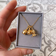 Triple Poppy Seed Pod Necklace