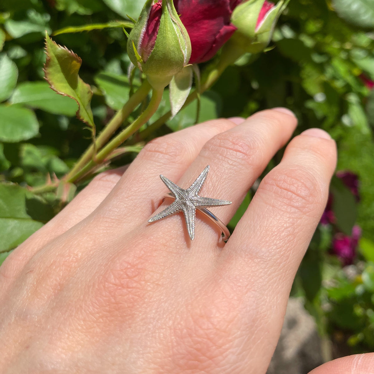 Sterling Silver Starfish Ring
