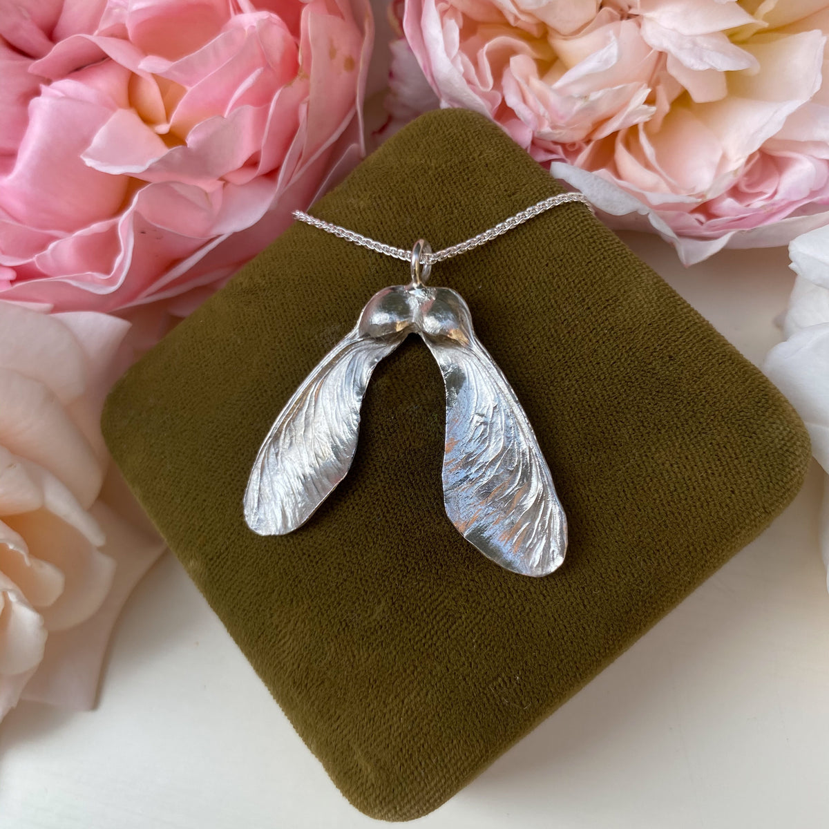 Double Sycamore Seed Necklace