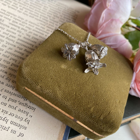 Triple Poppy Seed Pod Necklace