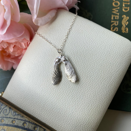 Mini Double Sycamore Seed Necklace