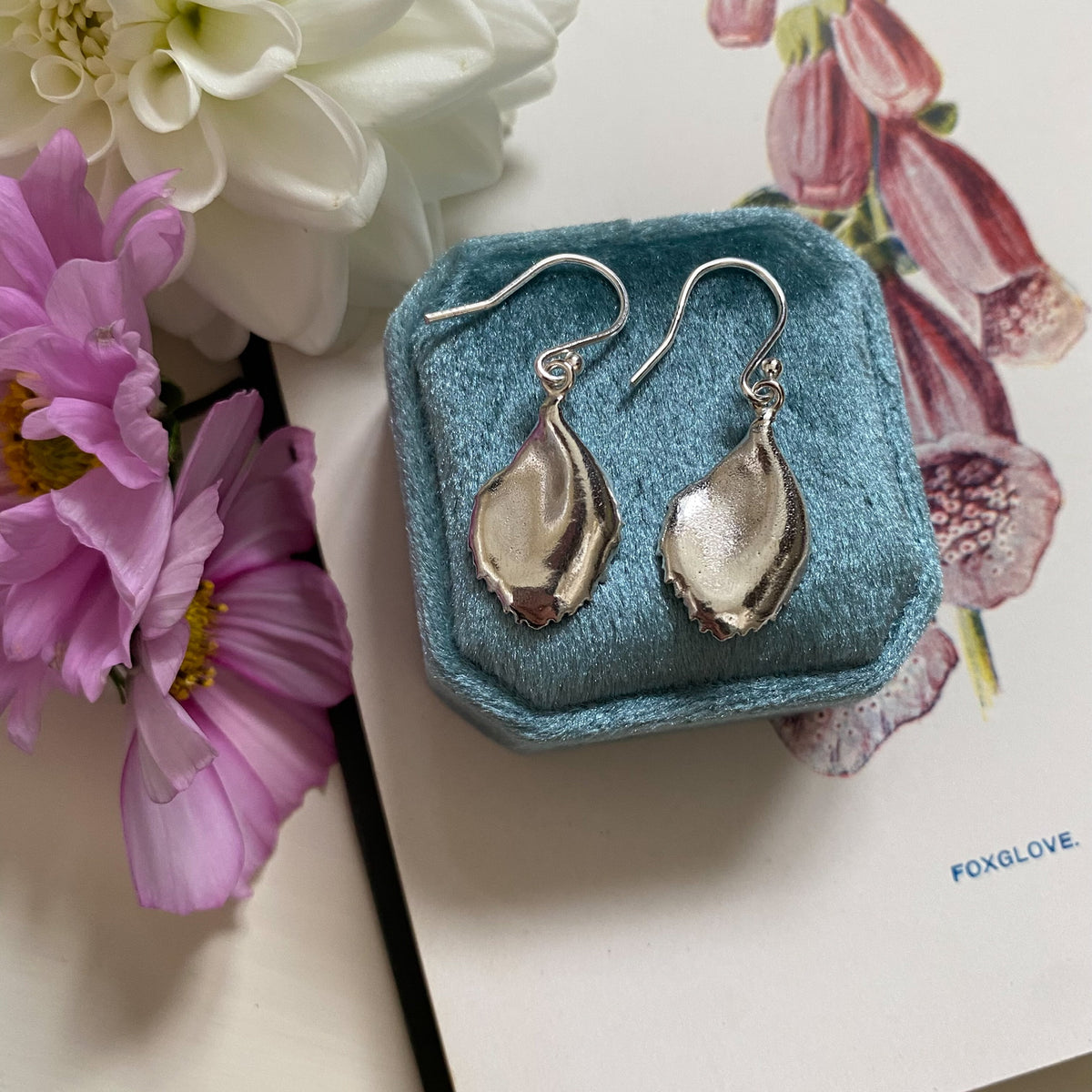 Small Leaf Drop Earrings
