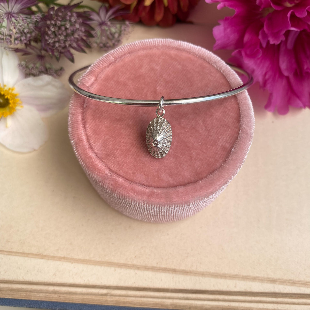 Custom Shell Charm Bangle