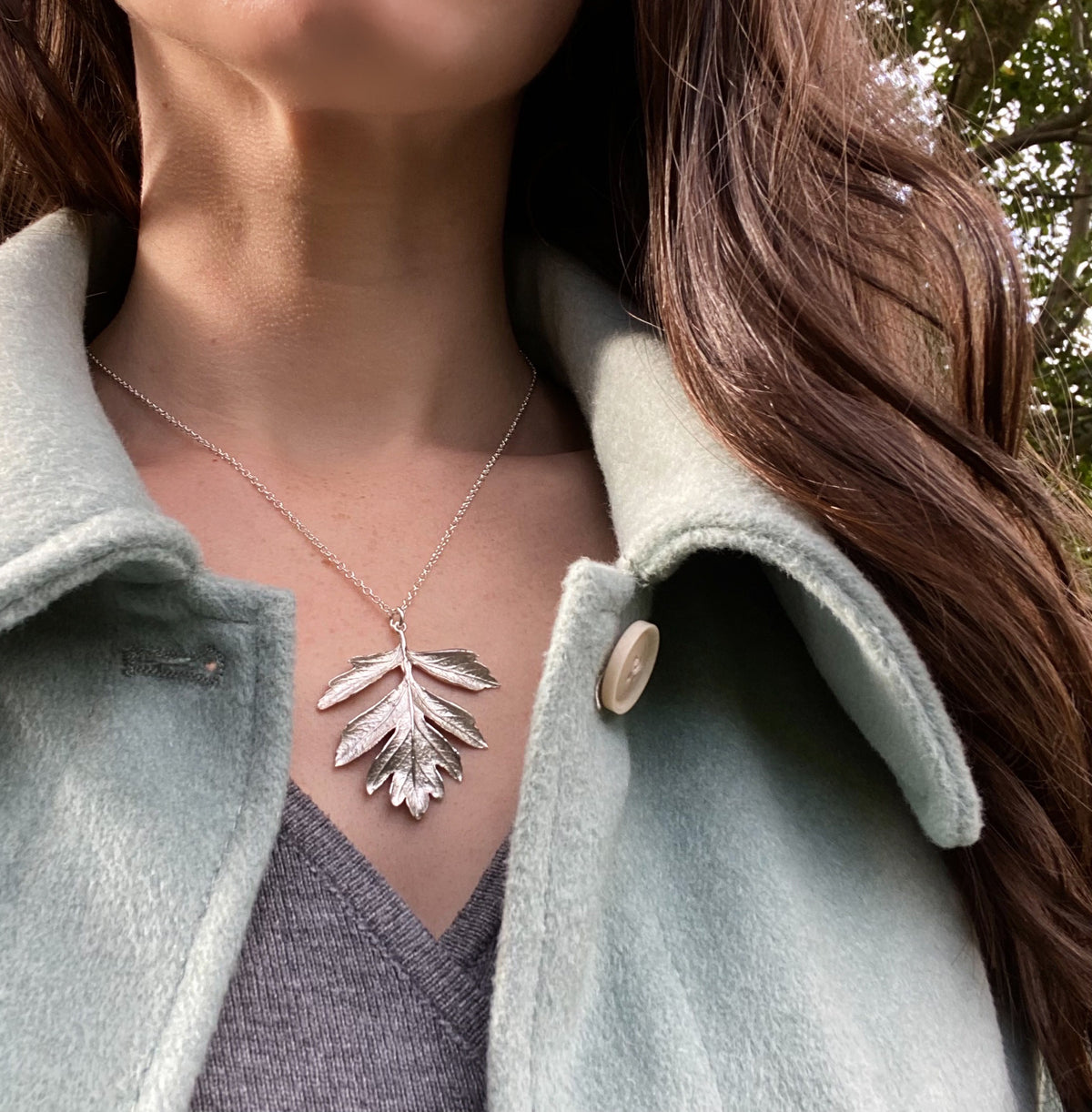 Hawthorn Leaf Necklace
