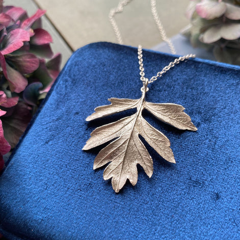 Hawthorn Leaf Necklace