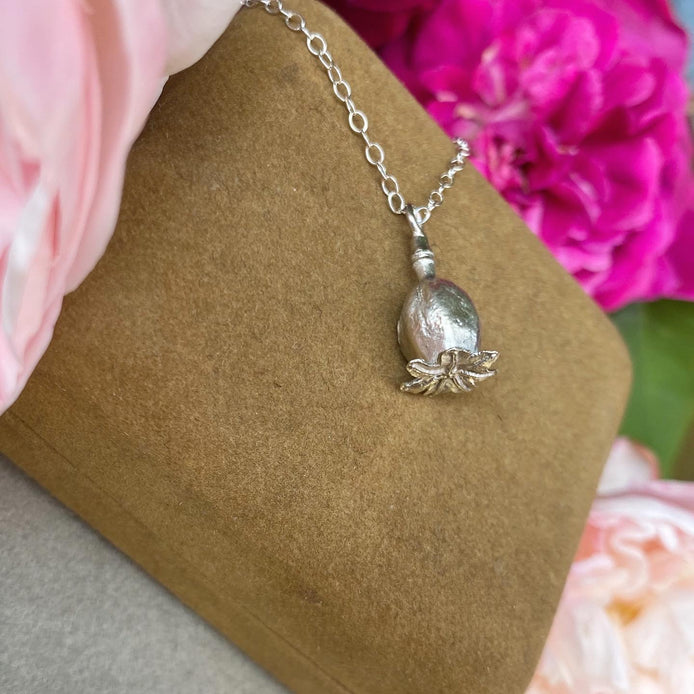 Poppy Seed Pod Necklace