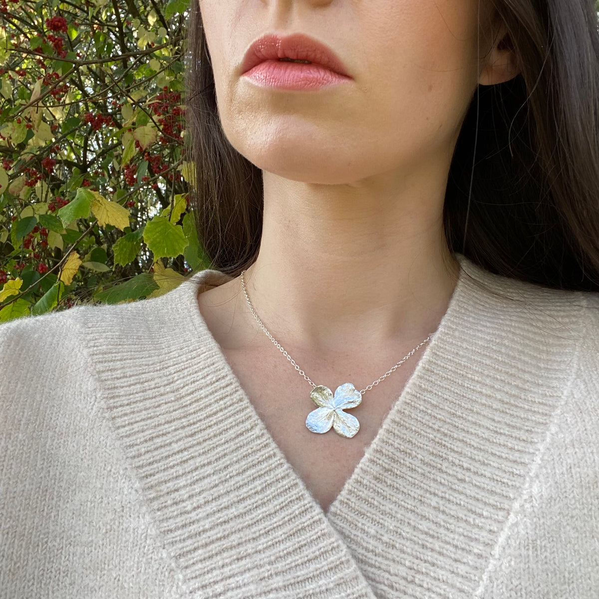 Hydrangea Flower Necklace