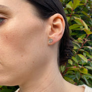 Sedum Leaf Stud Earrings