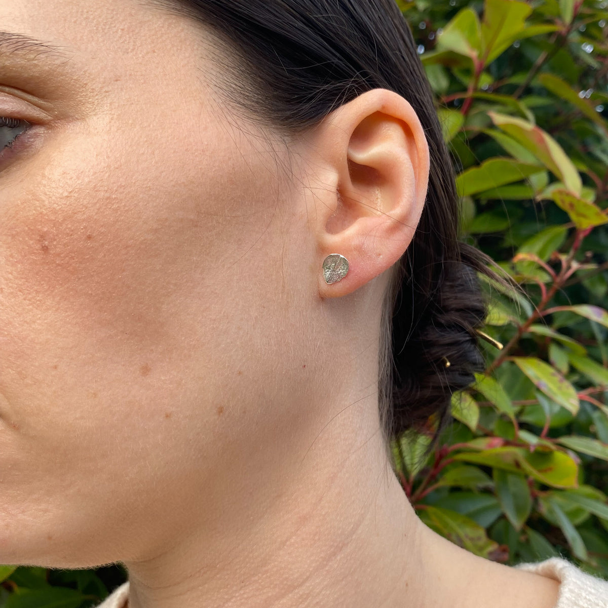 Sedum Leaf Stud Earrings