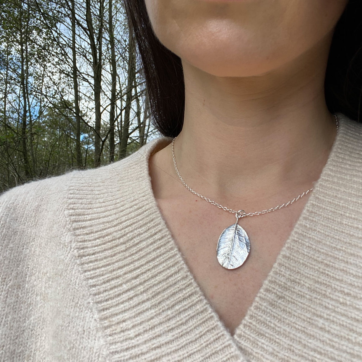 Velvet Cloak Leaf Necklace