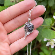 Blackberry and Bramble Leaf Necklace