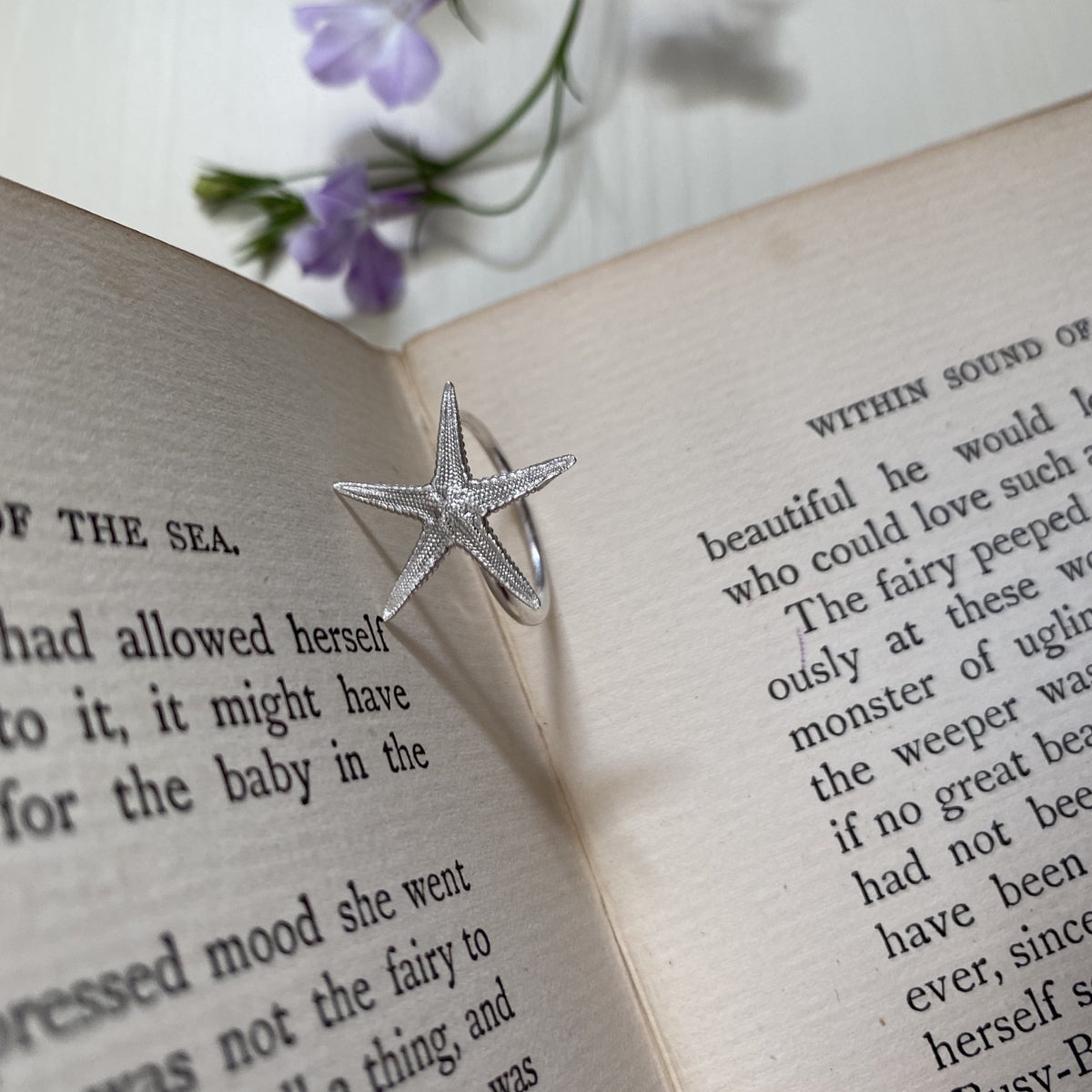 Sterling Silver Starfish Ring